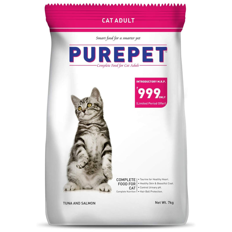 Purepet - Tuna and Salmon - Dry Food For Adult Cat - 7 kg