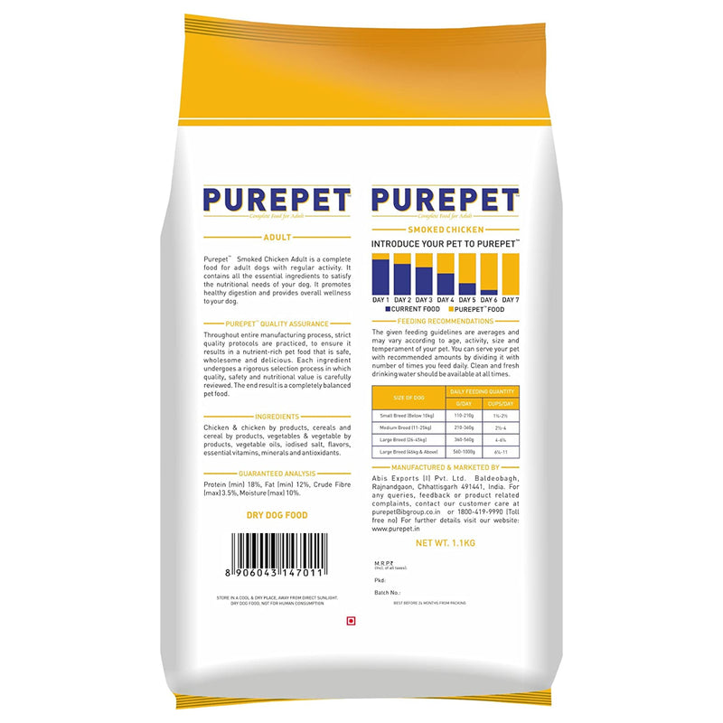 Purepet - Smoked Chicken - Dry Food For Adult Dog