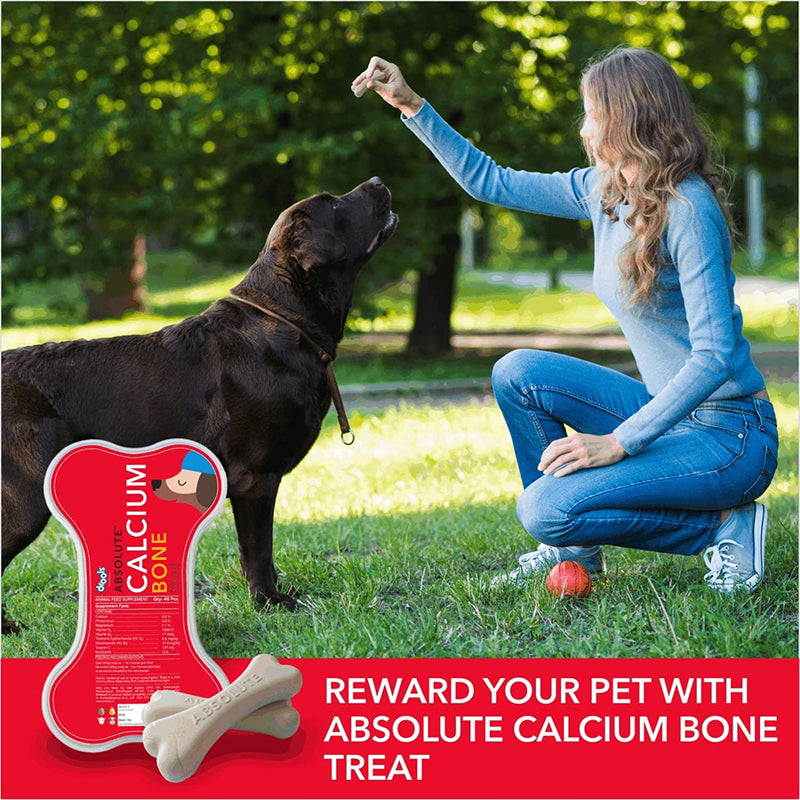 Drools - Absolute Calcium Bone Jar - Supplement For Dog - 20 Pieces (300 gm), 40 pieces (600gm)