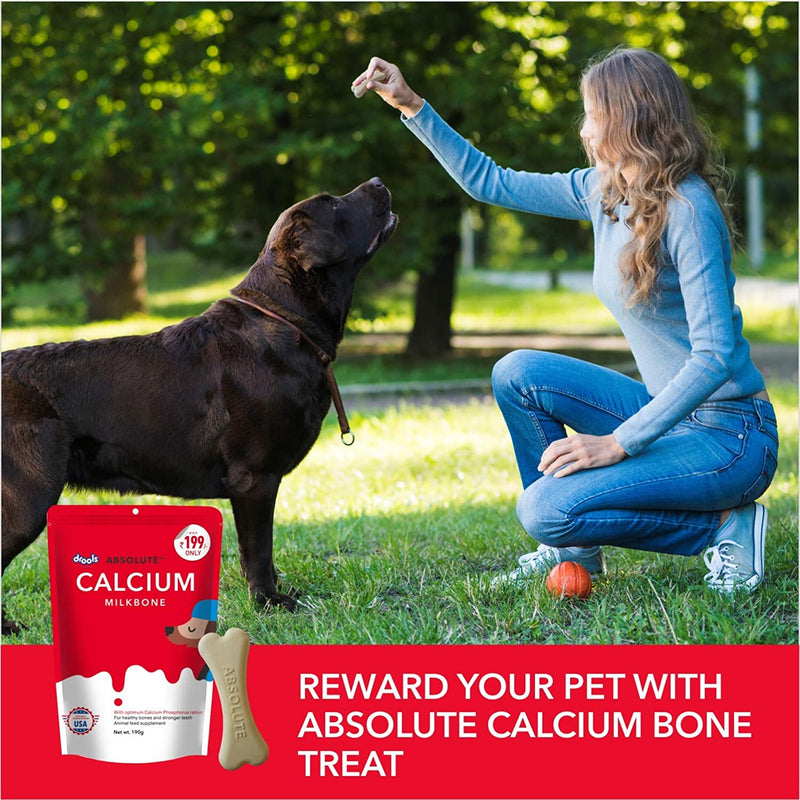 Drools - Absolute Calcium Bone Pouch - Supplement For Dog - 190 g