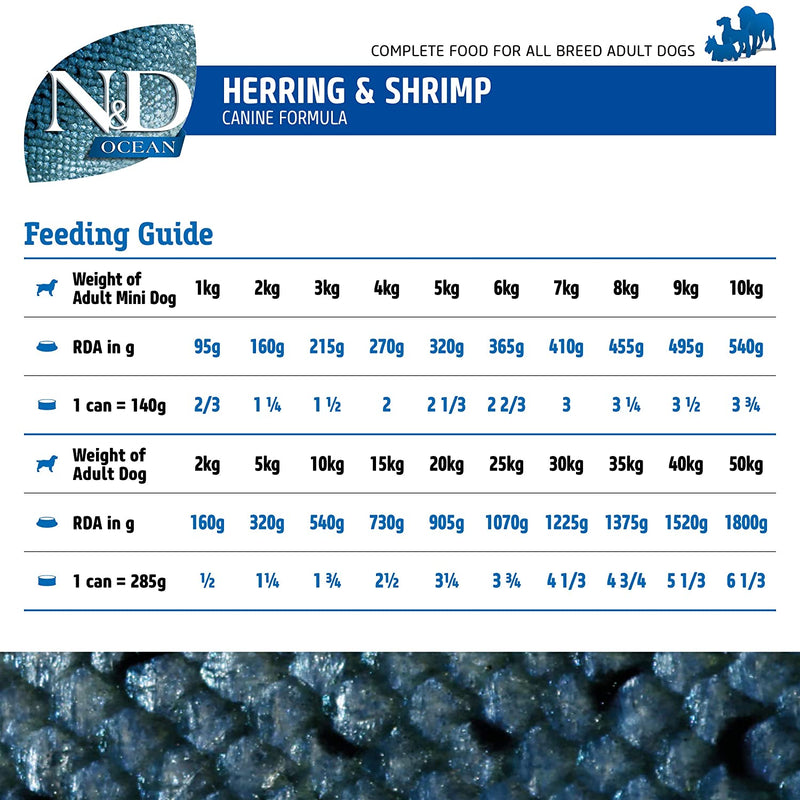 FARMINA - Ocean, Herring and Shrimp, Dog Wet Food, Grain-Free, Adult, 285g
