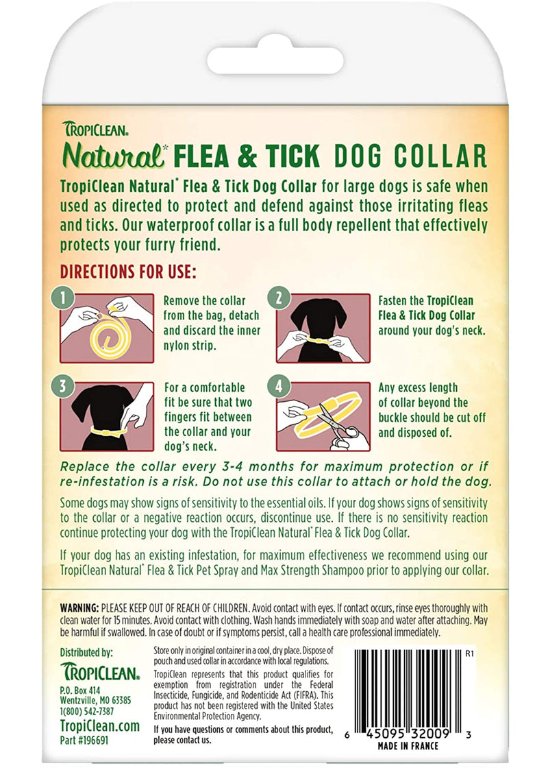 Tropiclean - Natural Flea And Tick Collar For Large Dogs