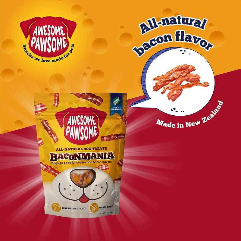 Awesome Pawsome - Baconmania All-Natural Grain-Free Dog Treats, 85g