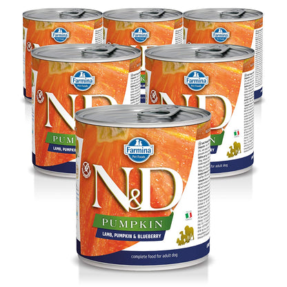 FARMINA - N&D - Lamb,Pumpkin and Blueberry - Medium and Maxi Adult - Grain free - Wet Dog Food - 285g