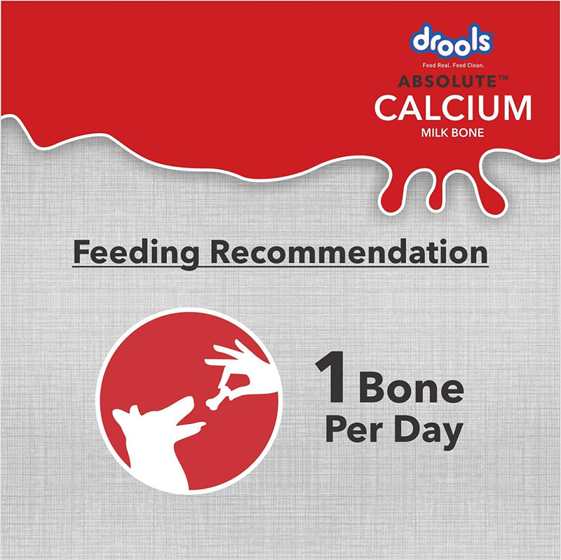 Drools - Absolute Calcium Milk Bone - Supplement for Small Breed Dogs - 30 Pieces, 380 g