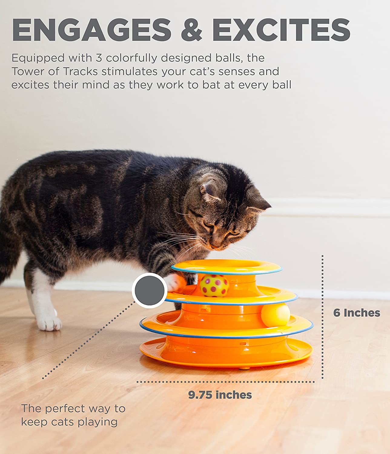 Petstages - Tower Of Track, Three Level Active Cat Toy