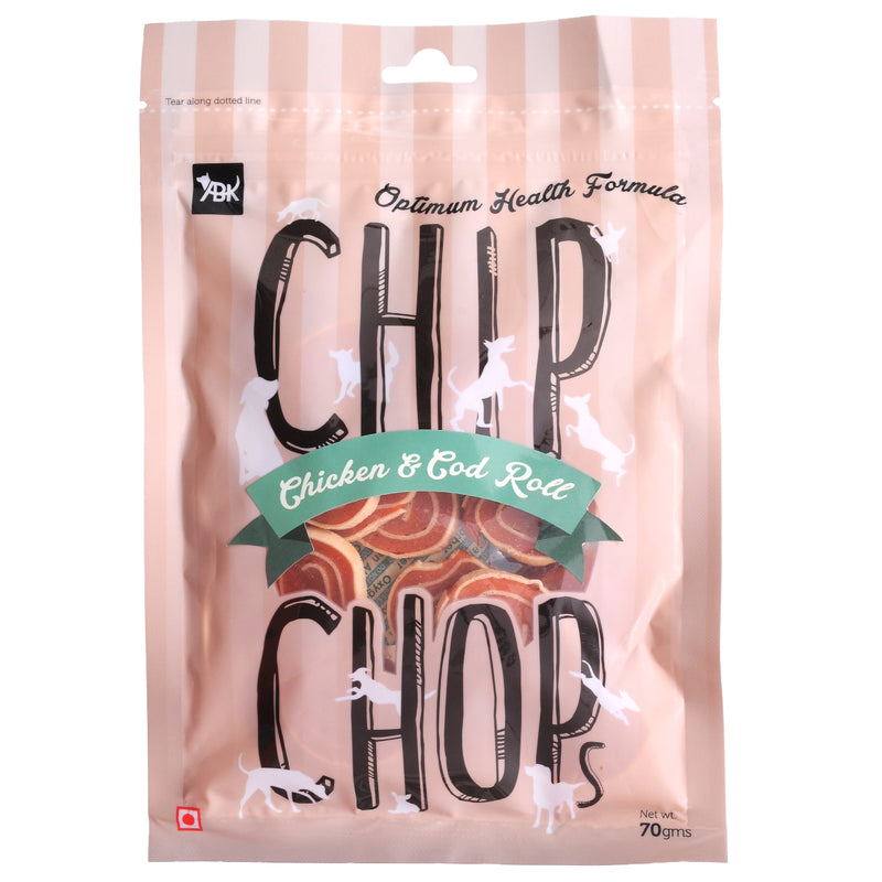 Chip Chops - Chicken & Codfish Rolls - Dog treats - 70g