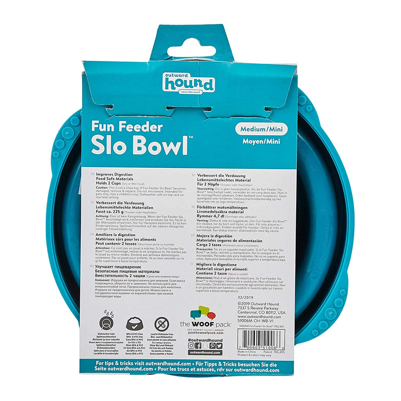 Outward Hound - Fun Feeder Slo-Bowl Mini/Medium (24 x 20 x 6cm)
