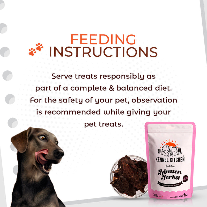 Kennel Kitchen - Treats- Mutton Jerky - for Dog & Cat