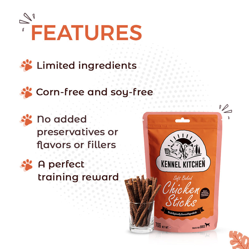 Kennel Kitchen - Treats - Soft baked Chicken Stick for Dogs
