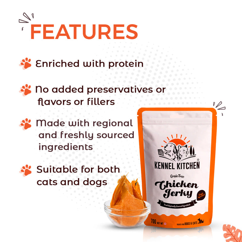 Kennel Kitchen - Treats - Grain Free - Chicken Jerky - for Dog & Cat