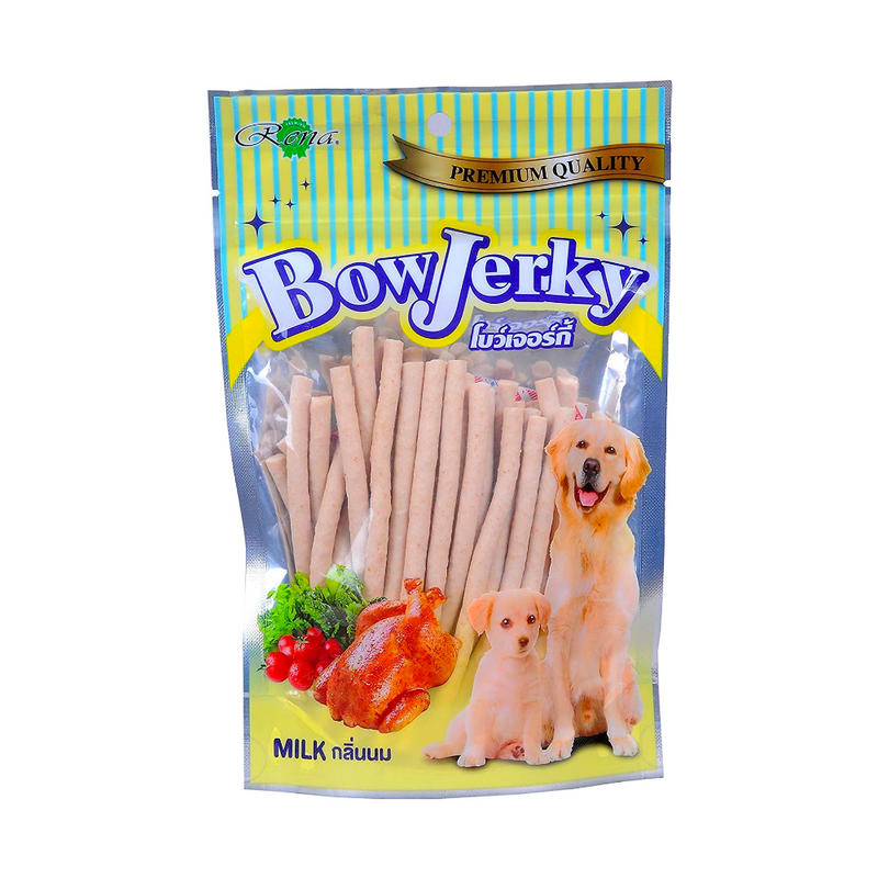 Bow Jerky Milk Dog Treat, 200 gm