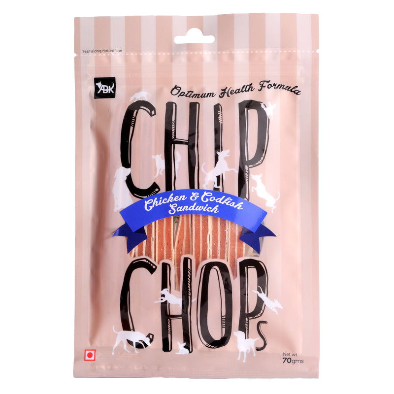 Chip Chops - Chicken & Codfish Sandwich - Dog treats - 70g
