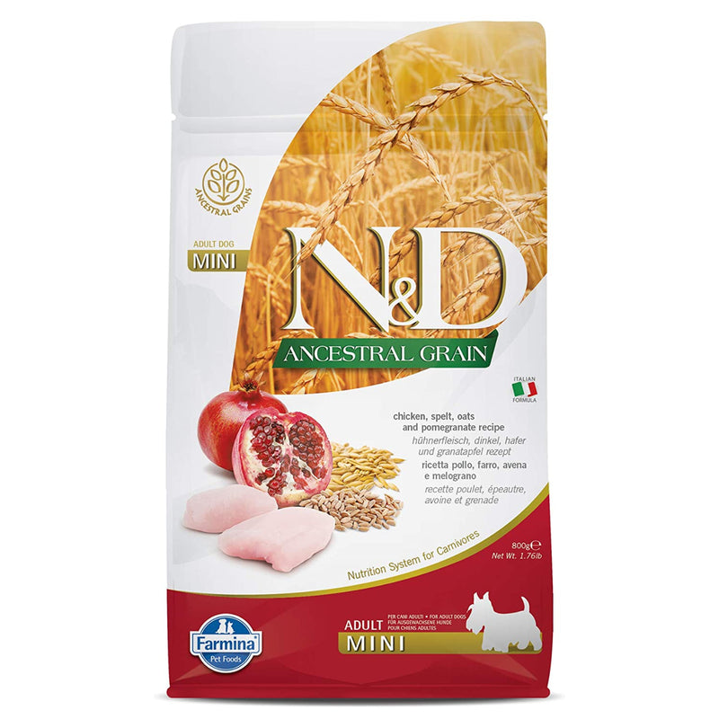 FARMINA N&D - Ancestral Grain - Chicken and Pomegranate - Adult Mini