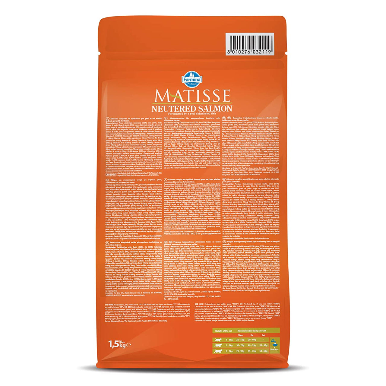 Farmina Matisse, Dry Cat Food, Salmon, Neutered Adult