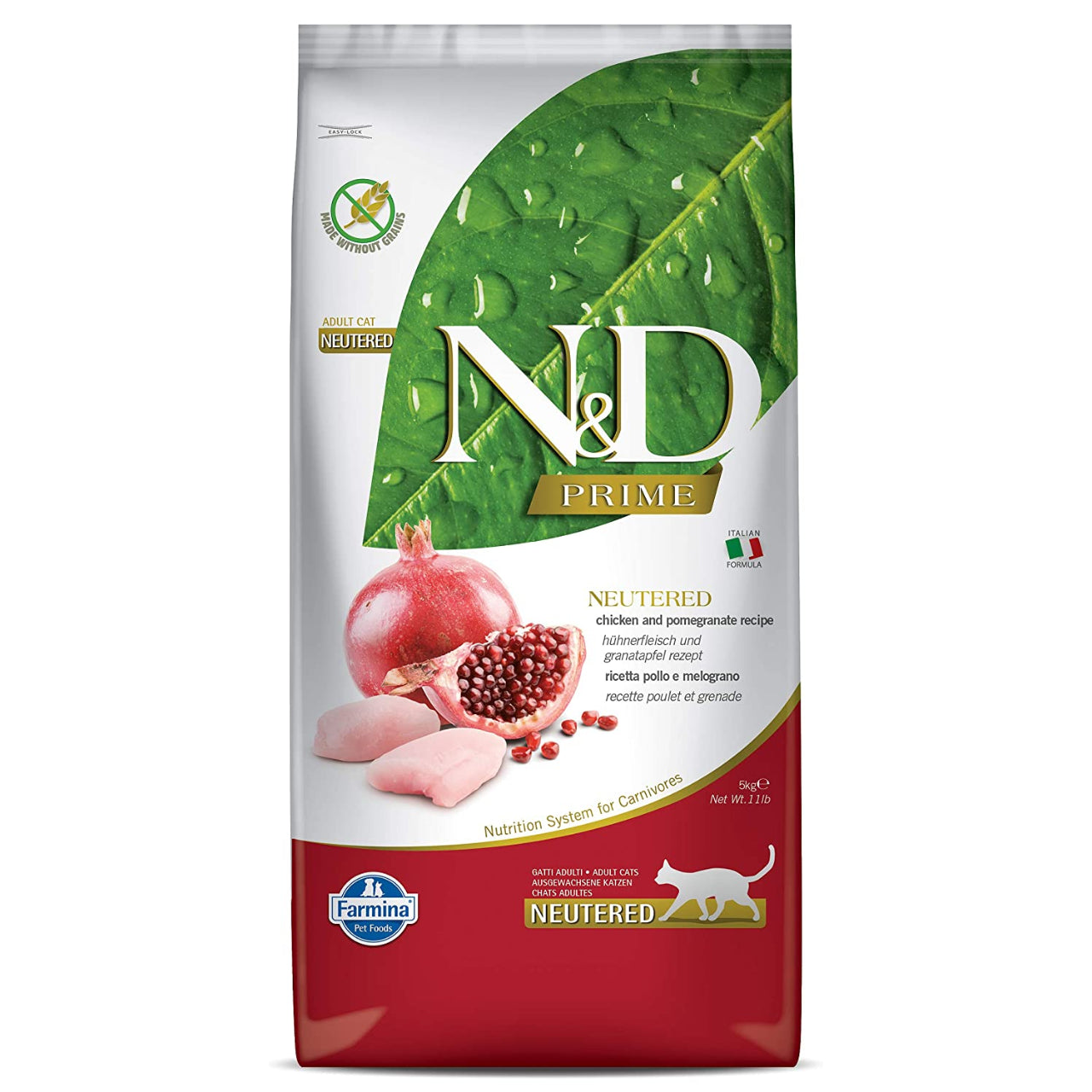 FARMINA N&D Prime - Chicken and Pomegranate - Grain-Free, Neutered Adult, Dry Cat Food