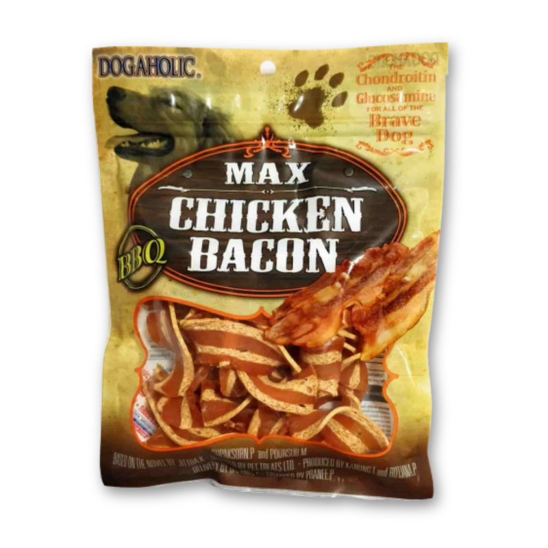Dogaholic Max Chicken Bacon Strips BBQ, 130g