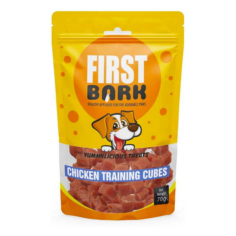 First Bark - Chicken Training Cubes, Dog treats, 70gm