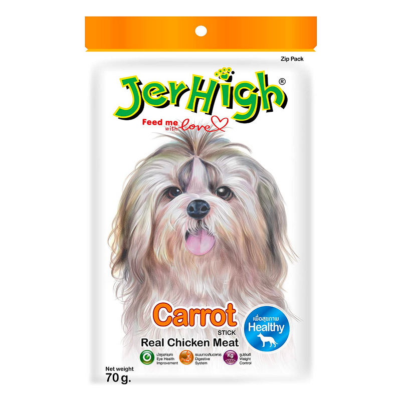 Jerhigh - Chicken Carrot Stick Dog treats - 70gm