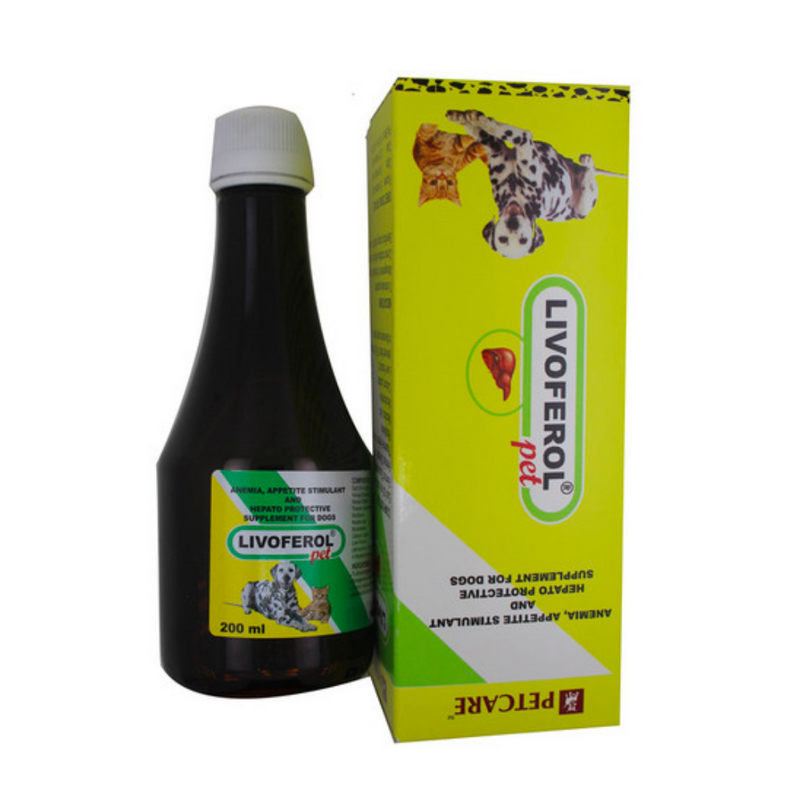 Petcare - Livoferol liquid - Suppliment For Dogs And Cats - 200ml