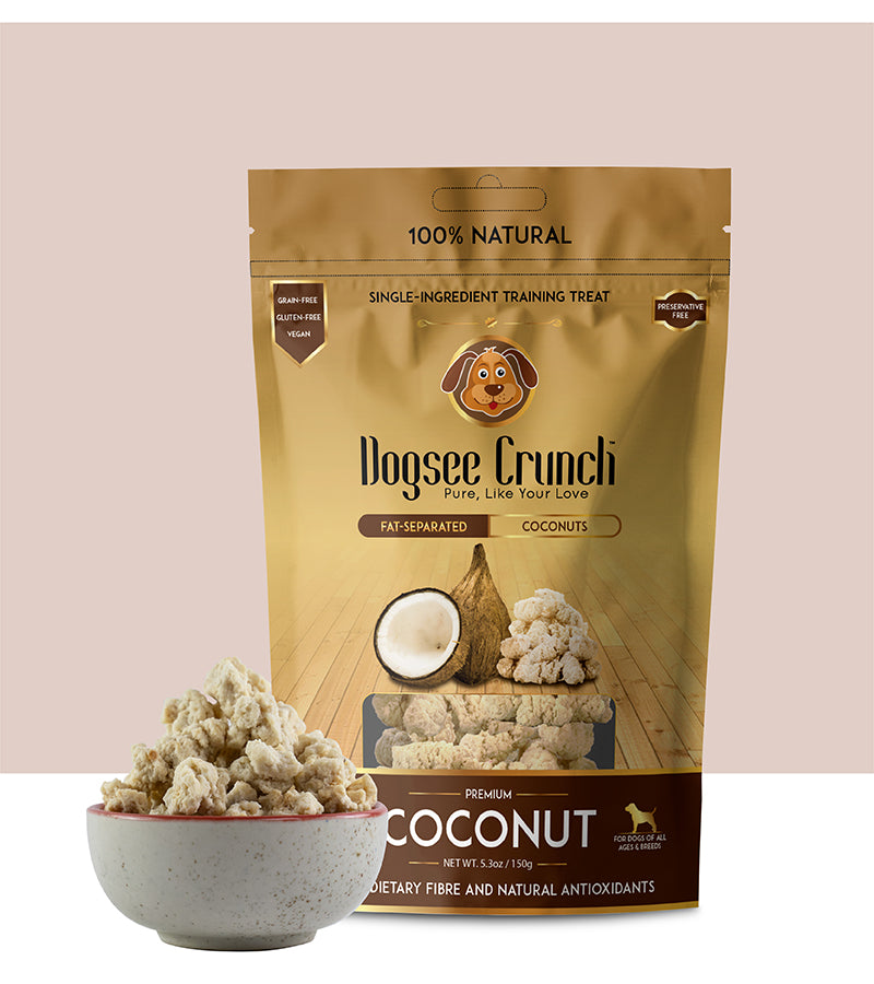 Dogsee - Crunch Coconut: Fat-Separated Coconut Dog Treats, 150gm