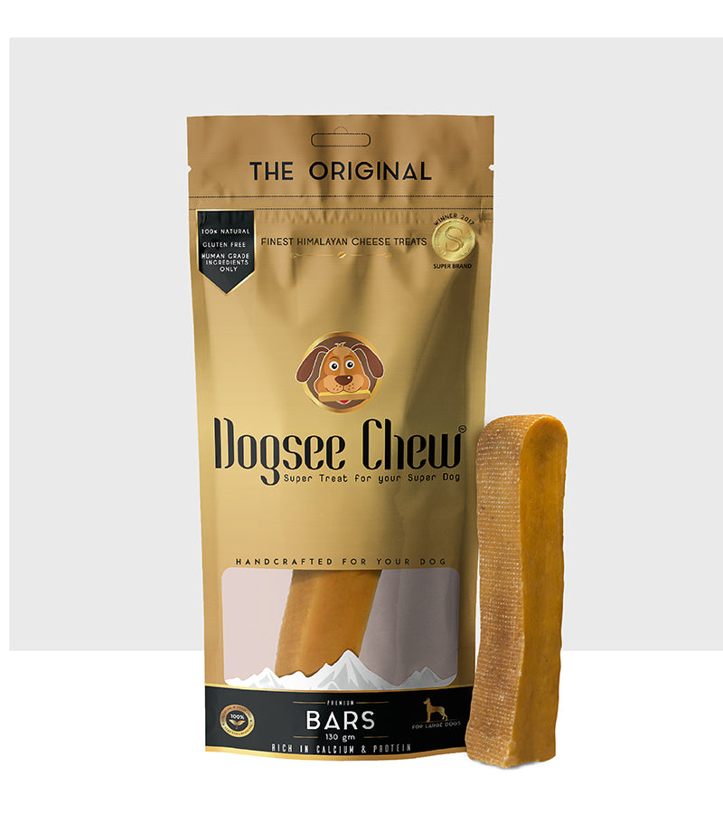 Dogsee - Large Bars, Long-Lasting Dental Chews For Large Dogs, 130gm
