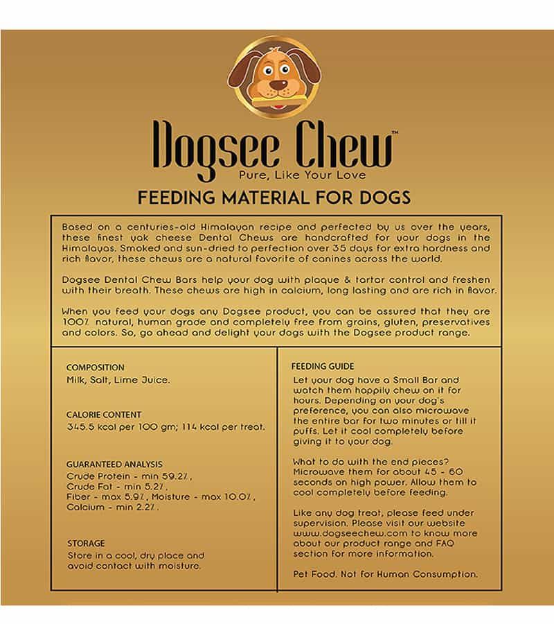 Dogsee - Small Bars: Long-Lasting Dental Chews for Small Dogs, 100gm
