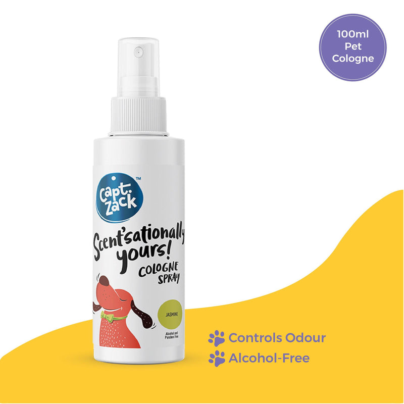 Captain Zack - Scent’sationally Yours Cologne Spray – Jasmine - for dogs & cats, 100ml