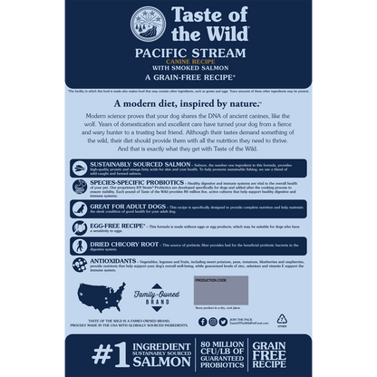 Taste of the Wild - Pacific Stream Canine Recipe with Smoked Salmon, Adult Dog food