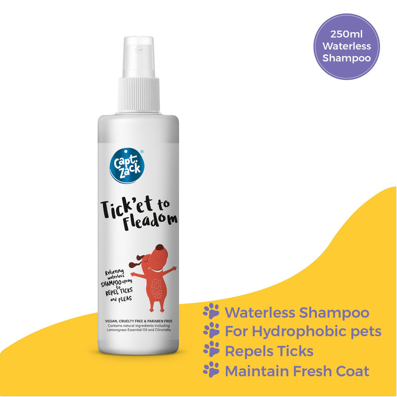 Captain Zack - Tick’et To Fleadom Waterless Shampoo, 250ml