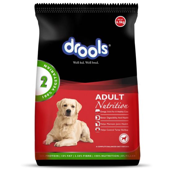 Drools - 100% Vegetarian - Dry Food For Adult Dog - 1.2Kg, 3Kg + (1.2Kg free), 6.5Kg