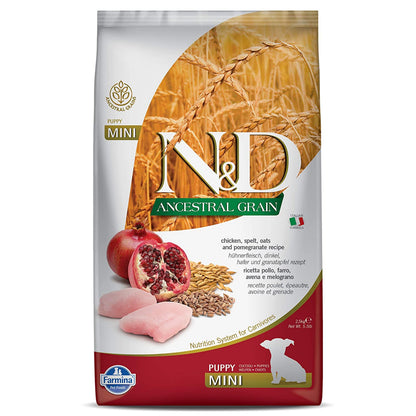 Farmina - N&D - Ancestral Grain - Chicken and Pomegranate - Dry Food - Puppy - Mini Breed