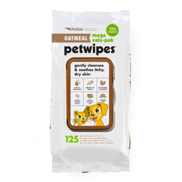 Petkin - Oatmeal Mega Valu-Pak, extra-gentle Pet wipes