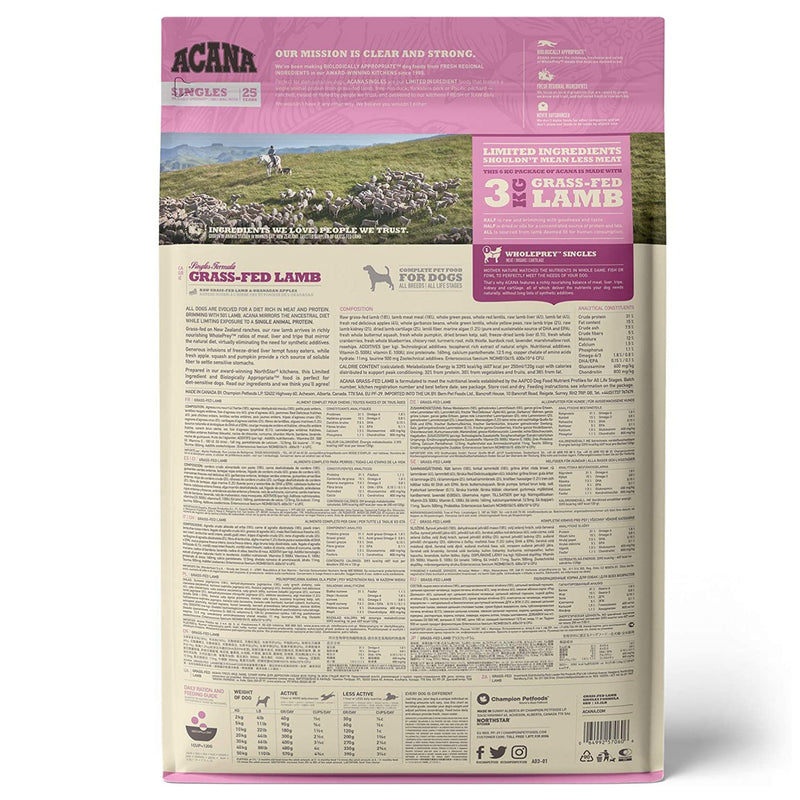 Acana grass-fed lamb dry dog food