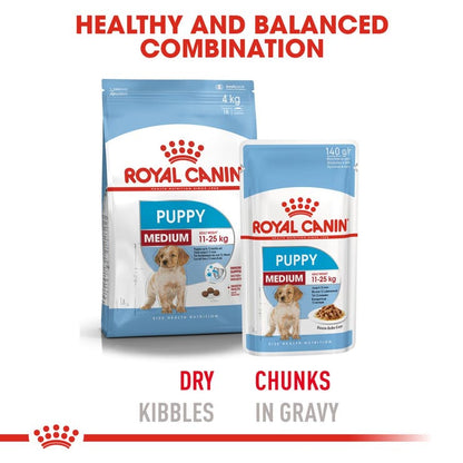 Royal Canin - Wet Dog Food - Medium Puppy - 140g X 10 Pouches